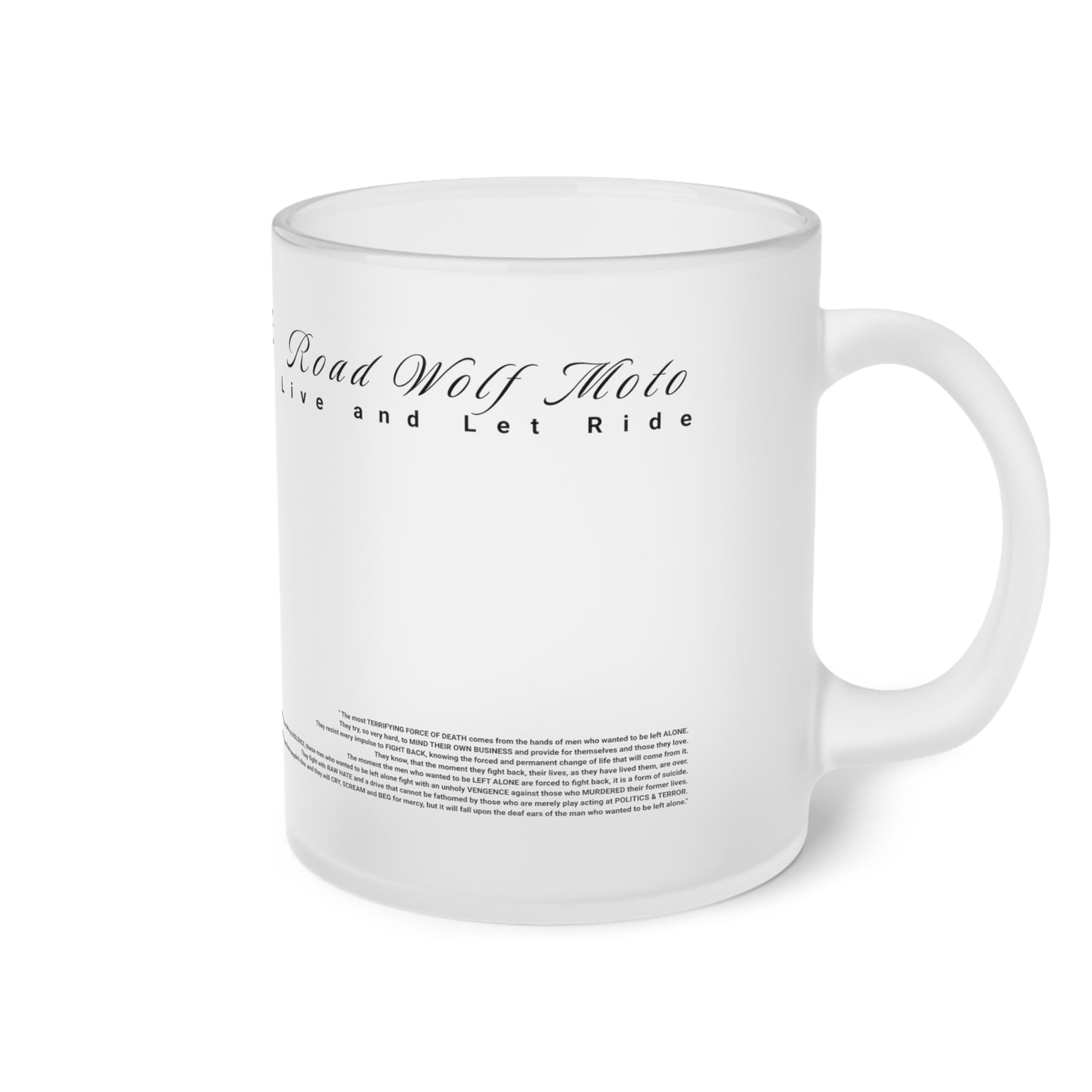 Leave Me Alone Frosted Glass Mug 11oz