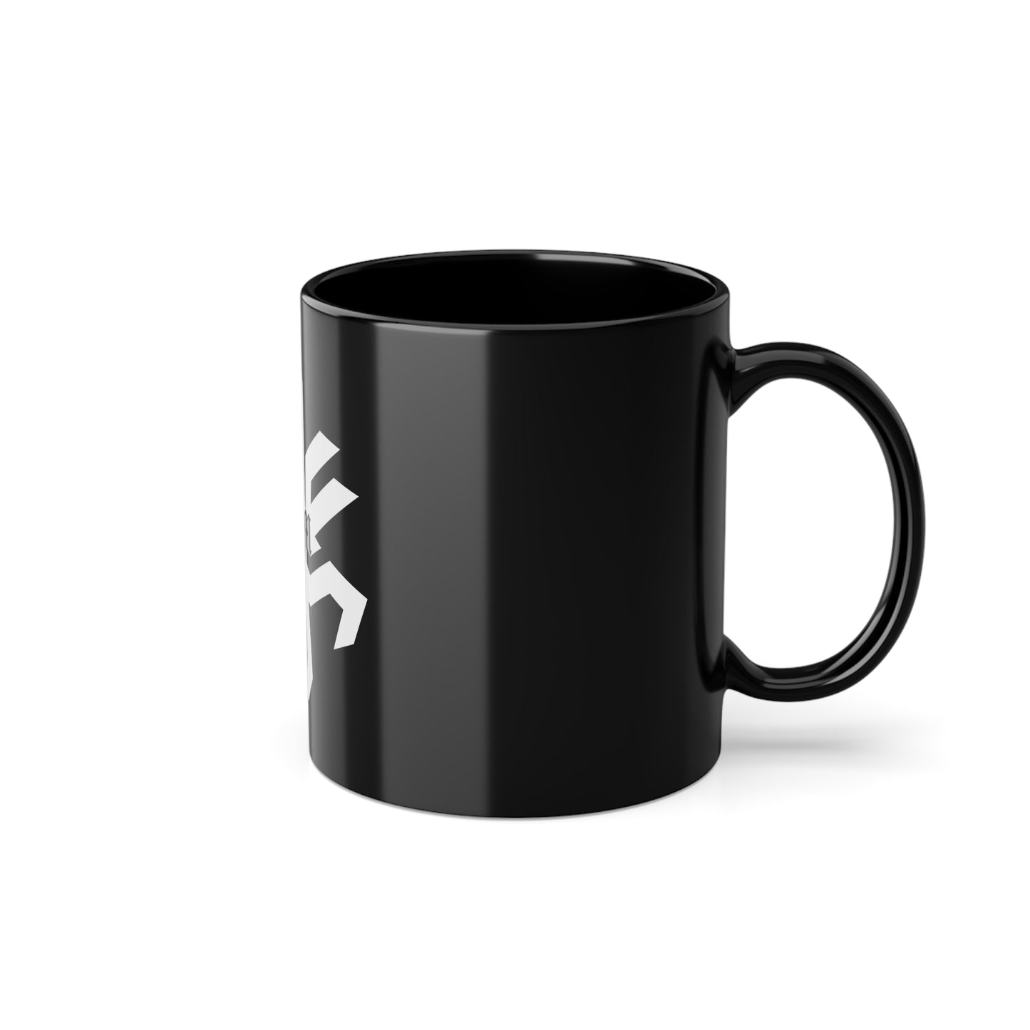 Revolves around 1N23456 Black Mug 11oz