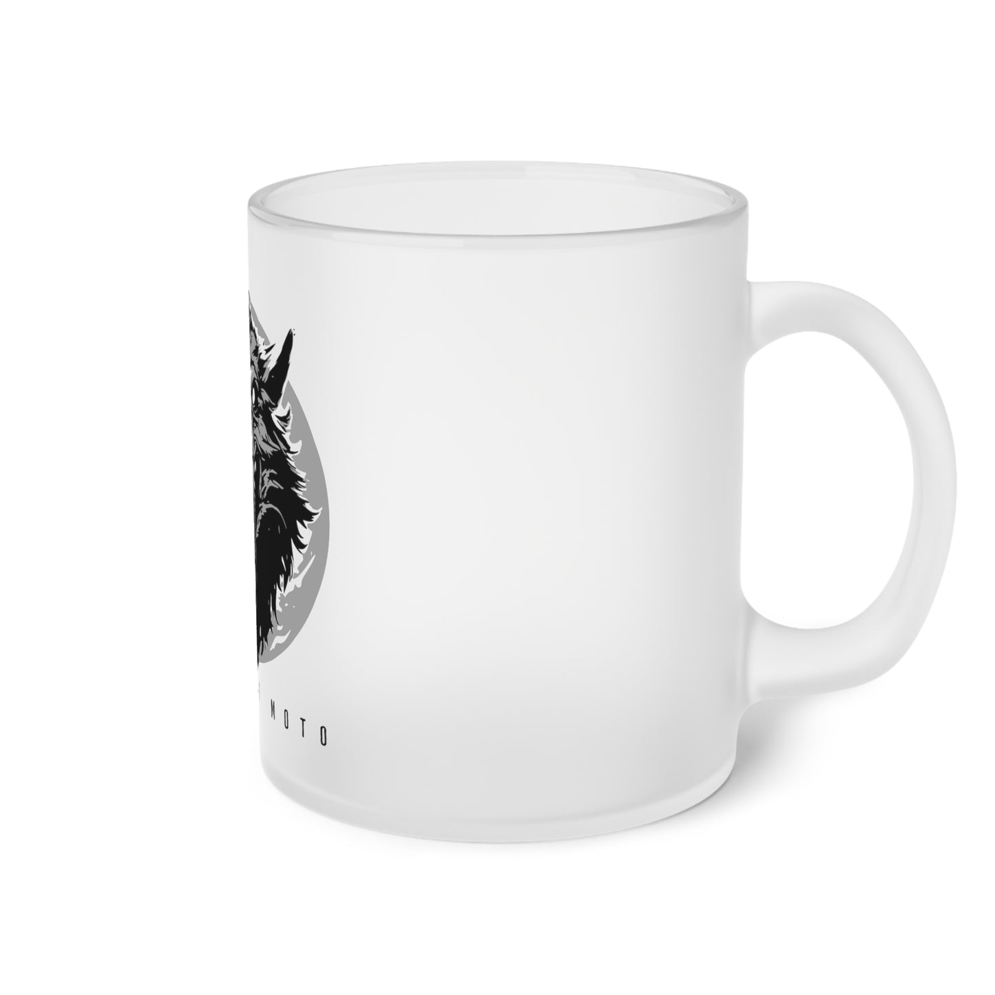 ROAD WOLF Logo Frosted Glass Mug 11oz