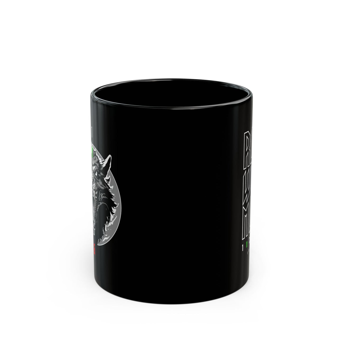 Road Wolf Moto 1N23456 Black Mug 11oz US