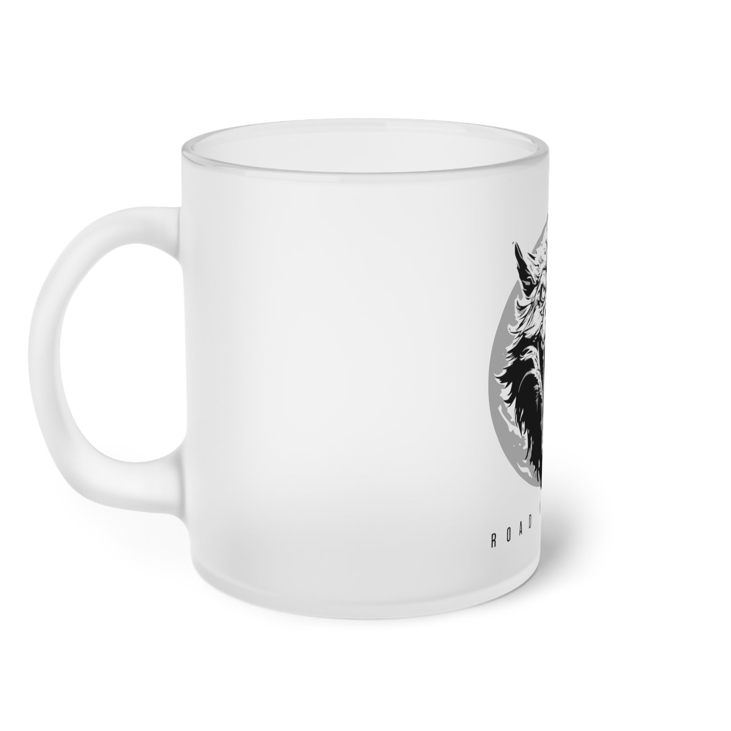 ROAD WOLF Logo Frosted Glass Mug 11oz