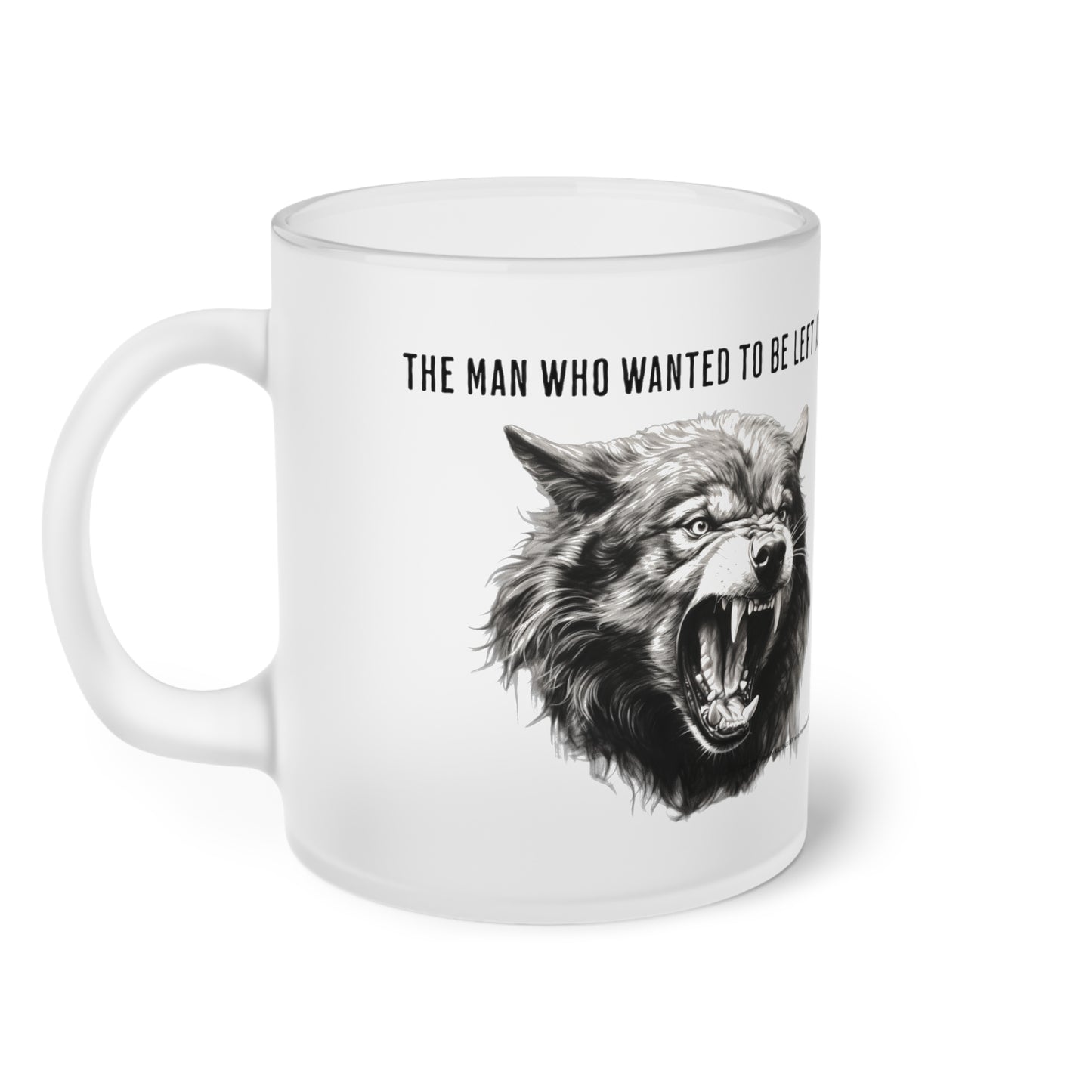 Leave Me Alone Frosted Glass Mug 11oz