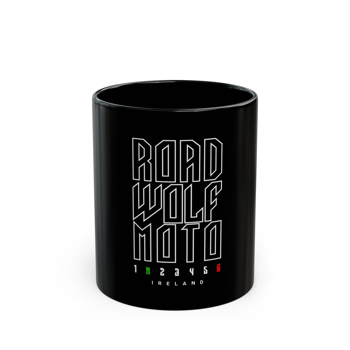Road Wolf Moto 1N23456 Black Mug 11oz US