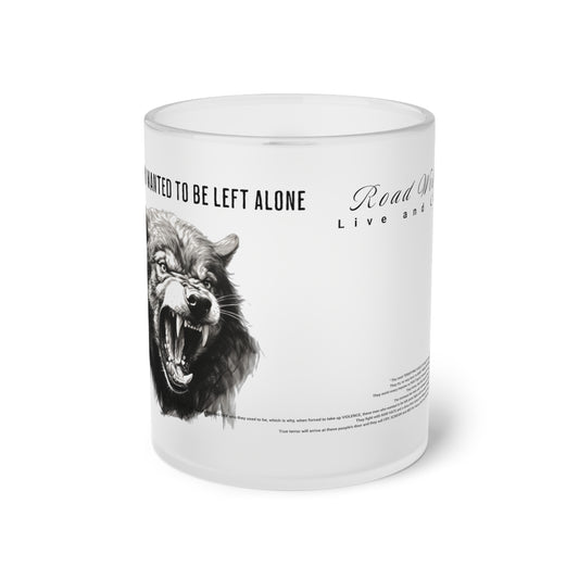 Leave Me Alone Frosted Glass Mug 11oz