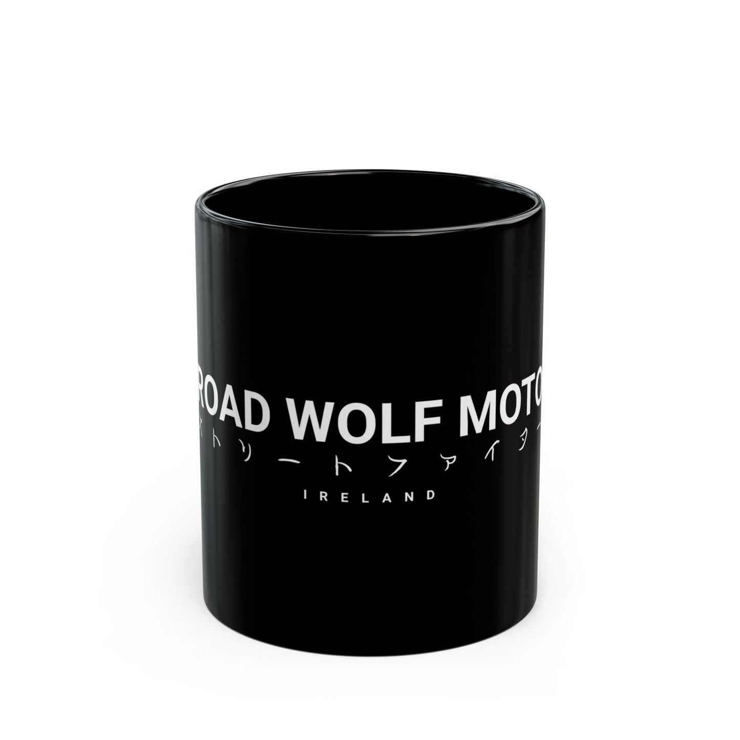 ROAD WOLF MOTO Black Mug 11oz us