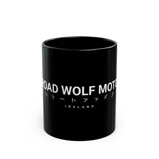 ROAD WOLF MOTO Black Mug 11oz us