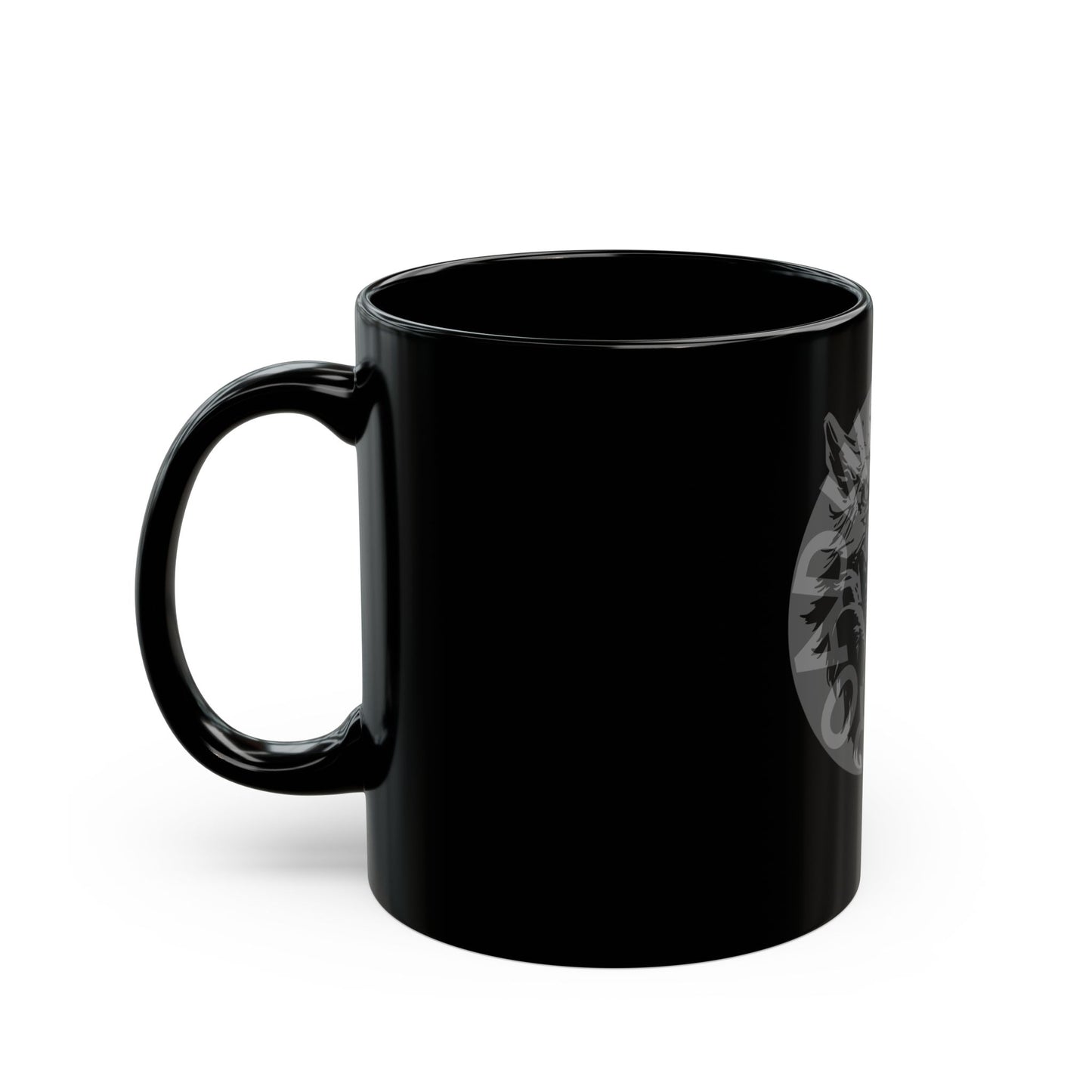 Road Wolf Circle of Doom 11oz black mug