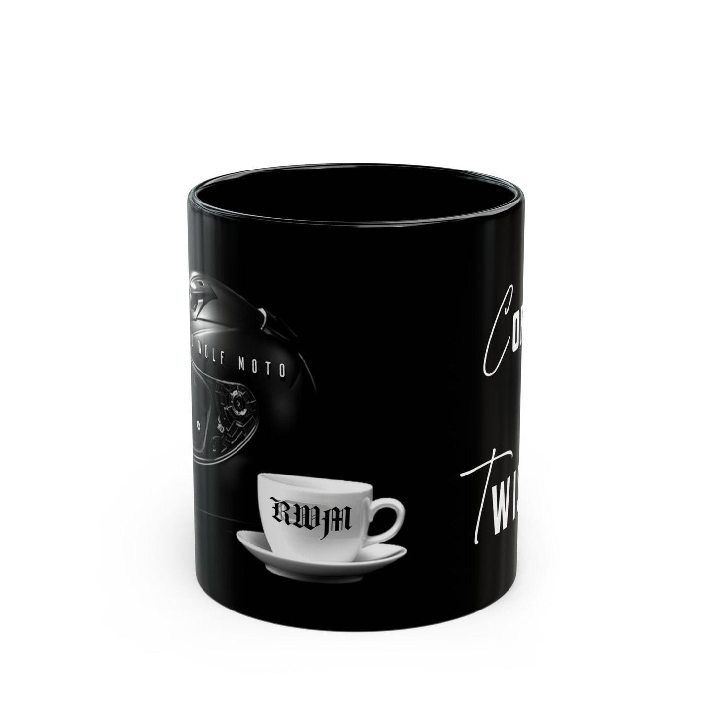 Coffee & Twisties Black Mug 11oz US