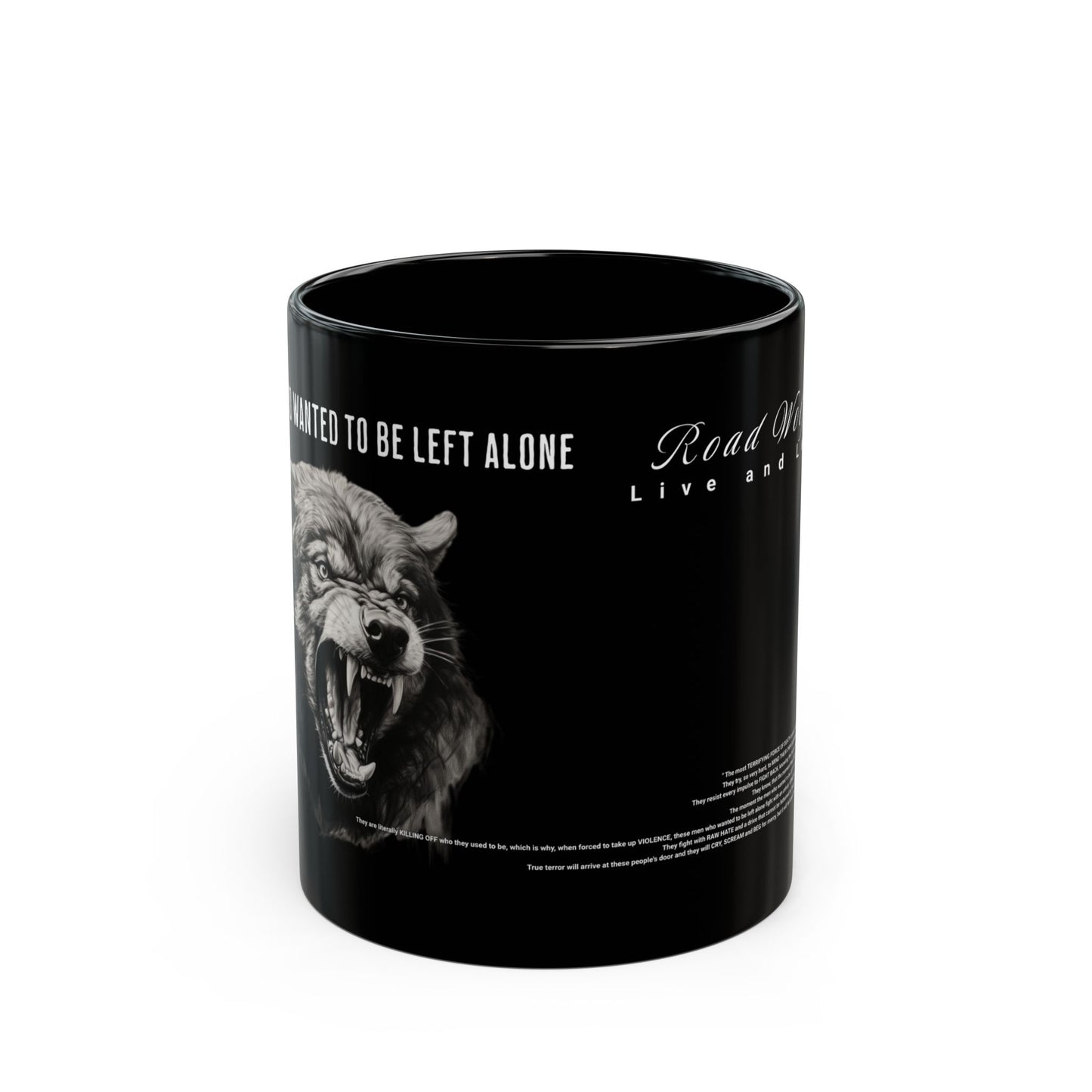 Leave Me Alone Black Mug 11oz US