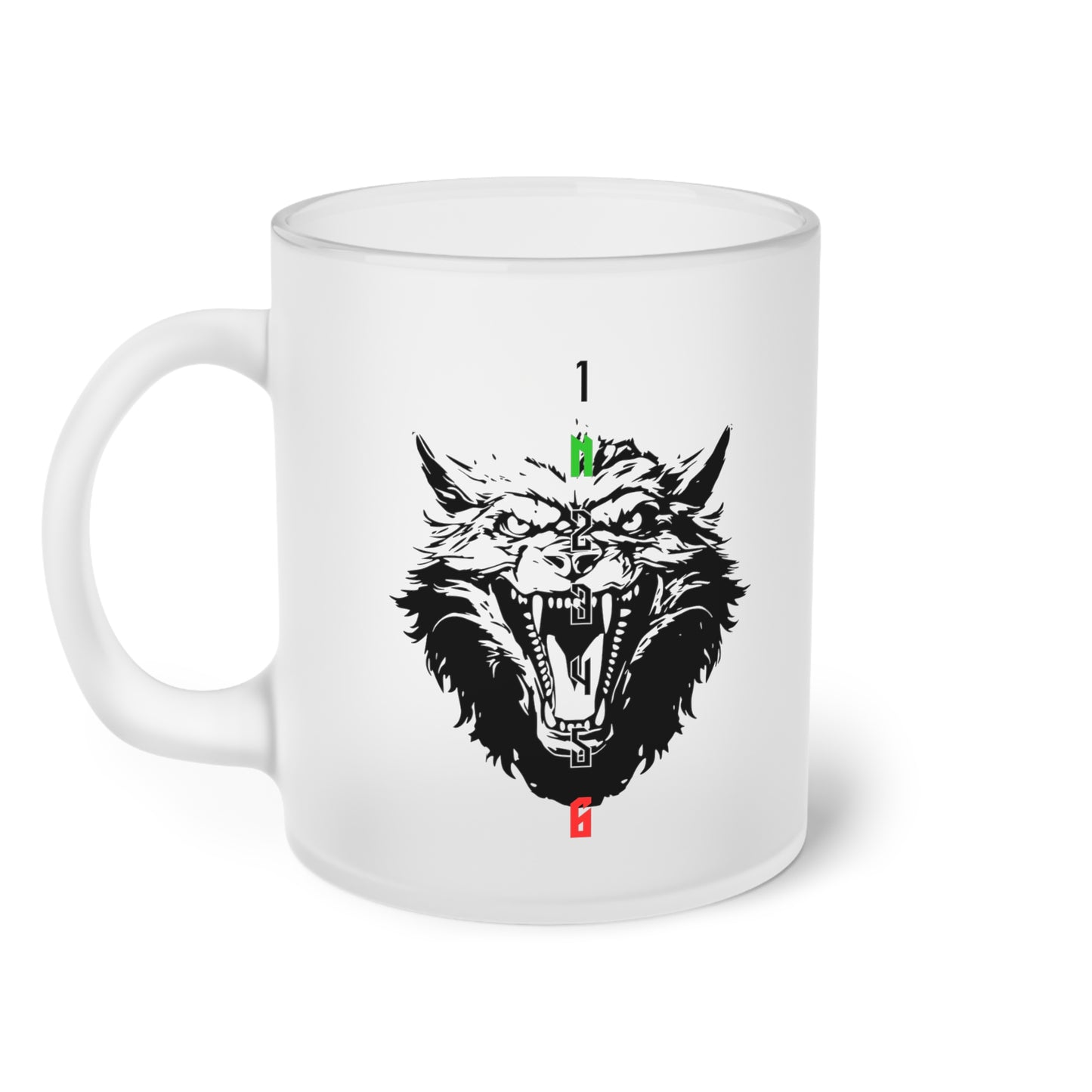 RoadWolf 1N23456 Frosted Glass Mug