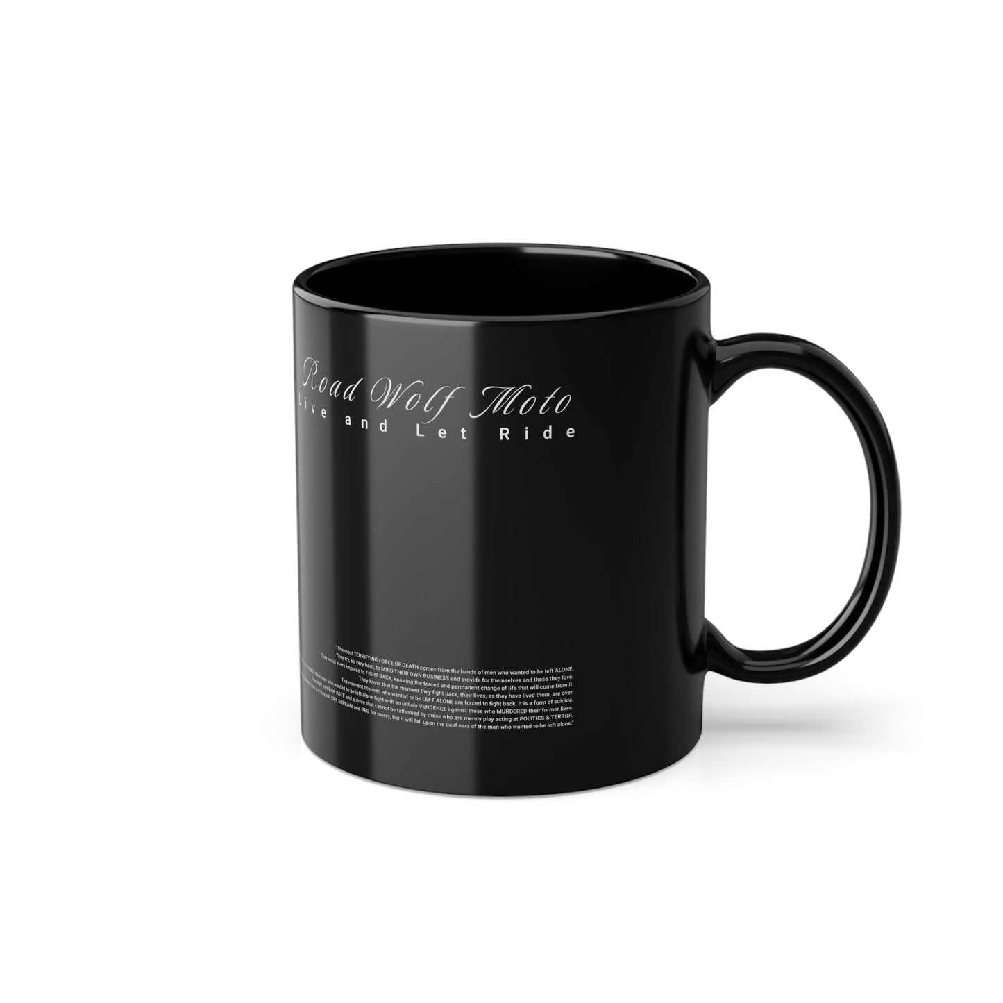 Leave Me Alone Black Mug 11oz