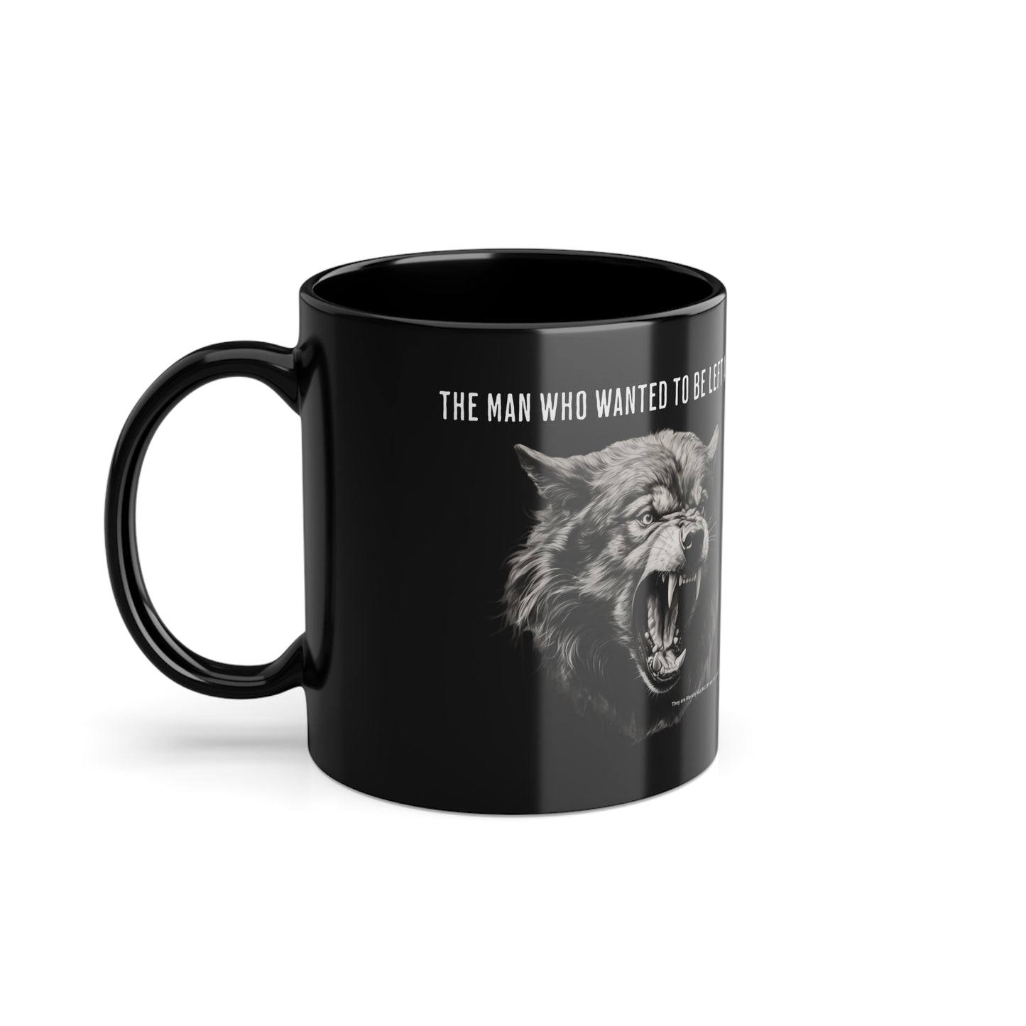 Leave Me Alone Black Mug 11oz
