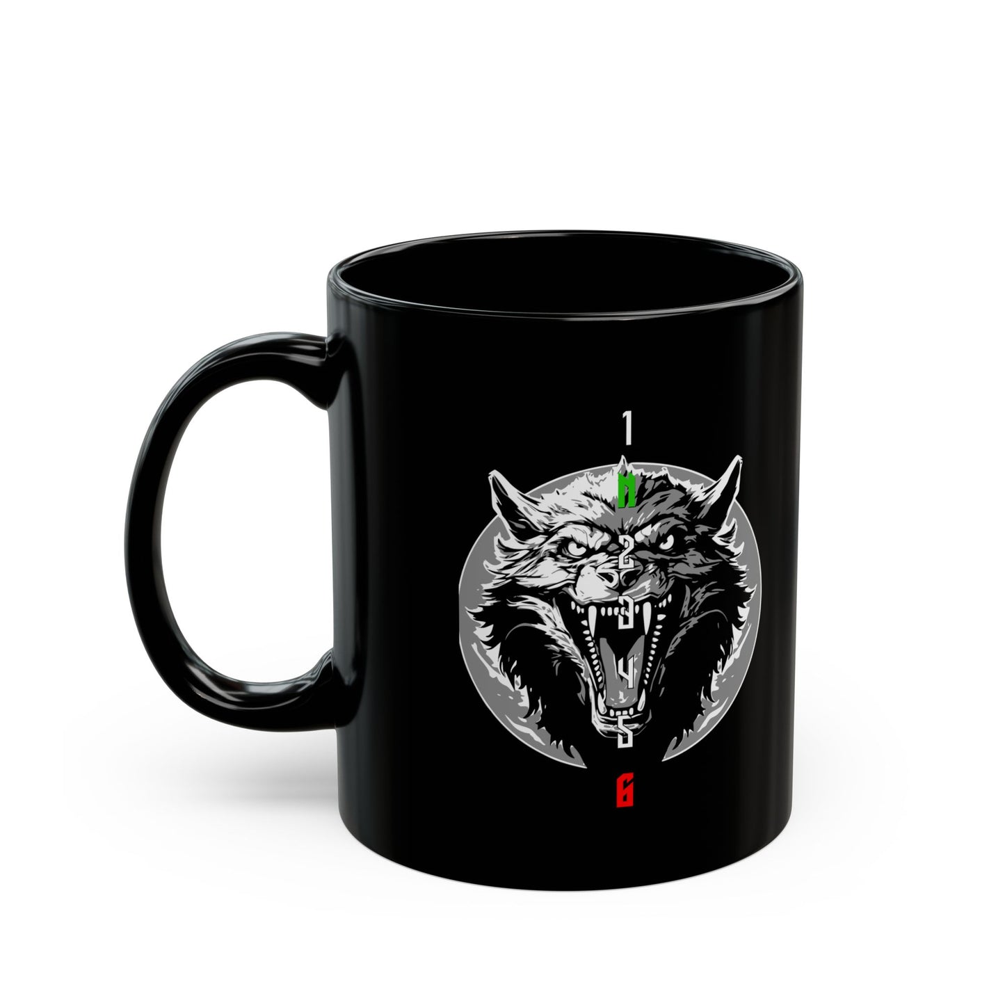 Road Wolf Moto 1N23456 Black Mug 11oz US