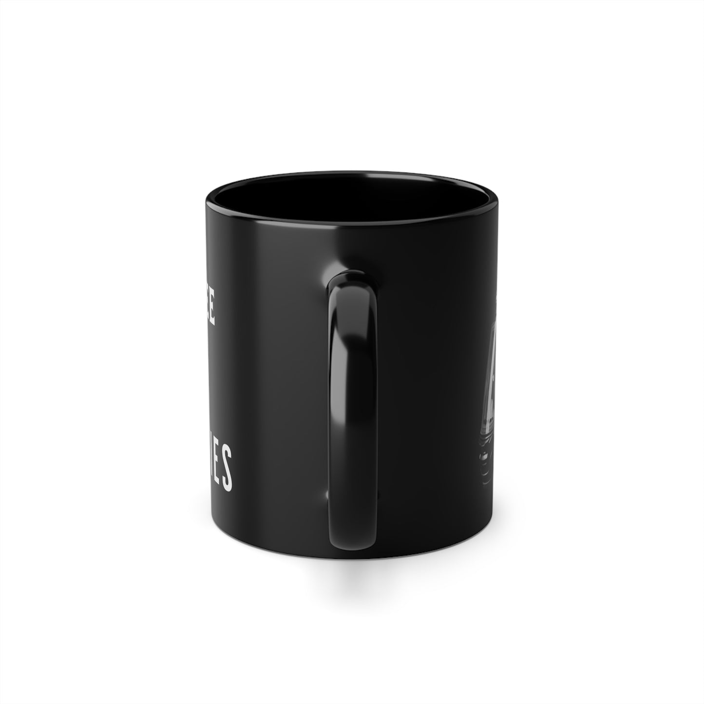 Coffee & Twisties Black Mug 11oz