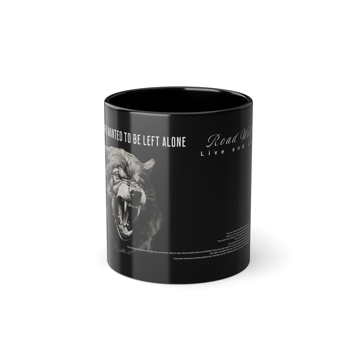 Leave Me Alone Black Mug 11oz