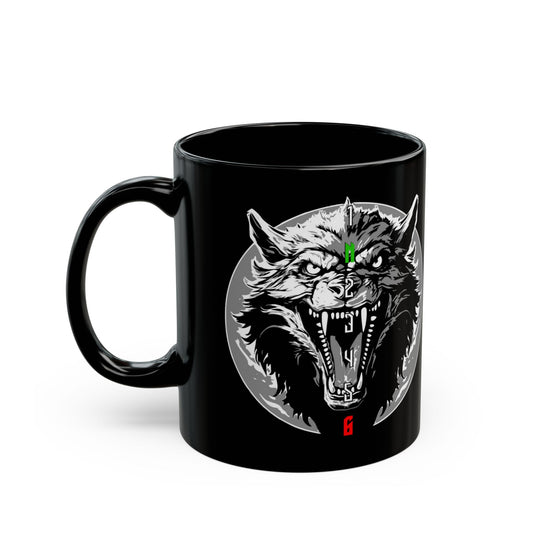 ROAD WOLF 1N23456 Black Mug 11oz US