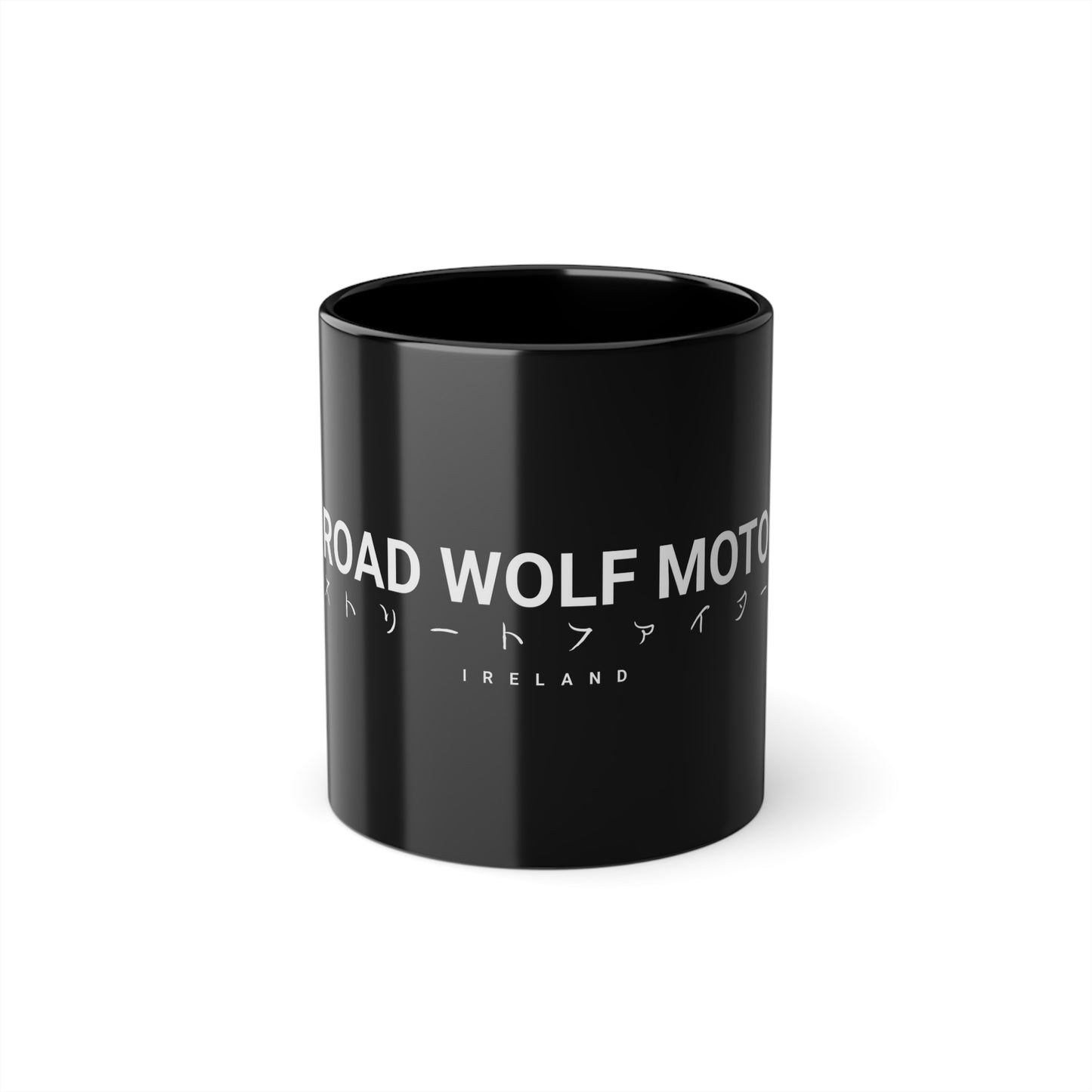 ROAD WOLF MOTO Black Mug 11oz