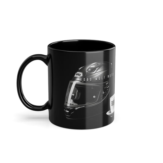 Coffee & Twisties Black Mug 11oz