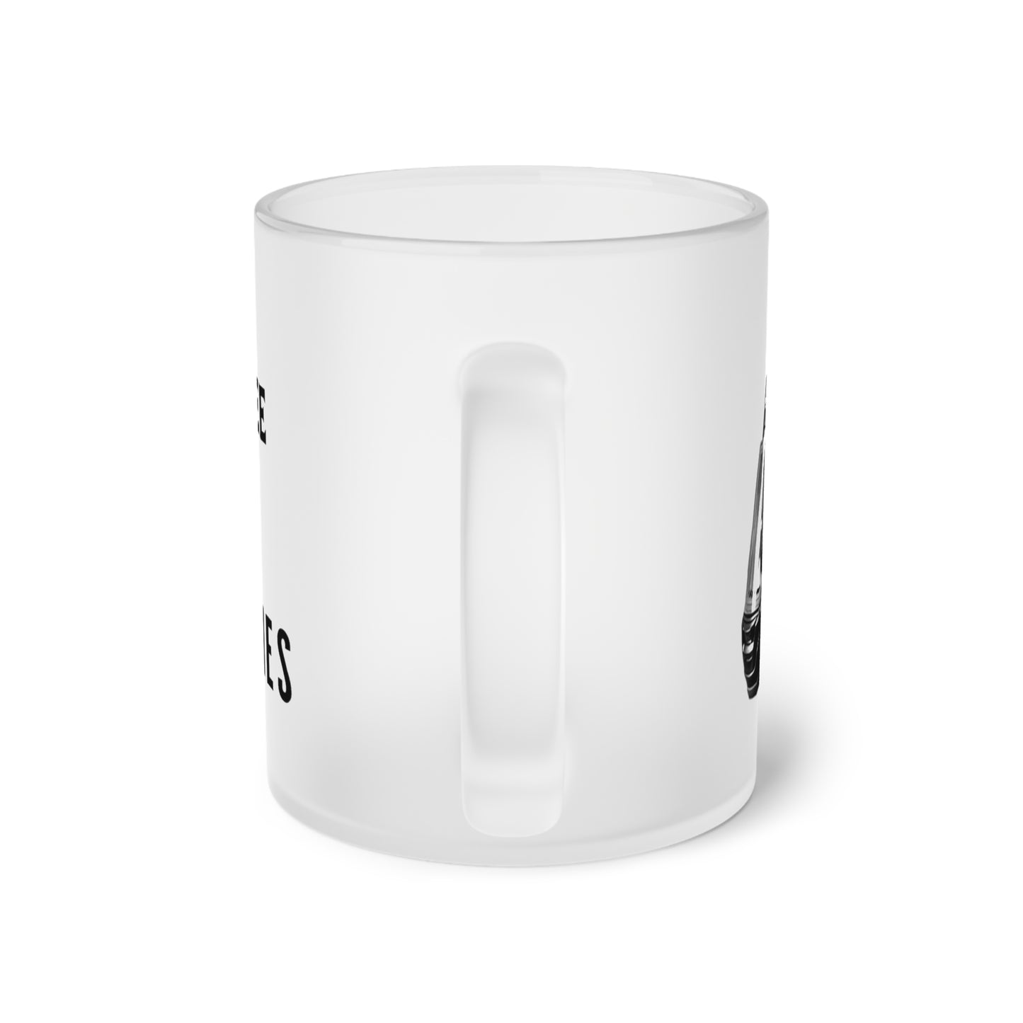 Coffee & Twisties Frosted Glass Mug 11oz